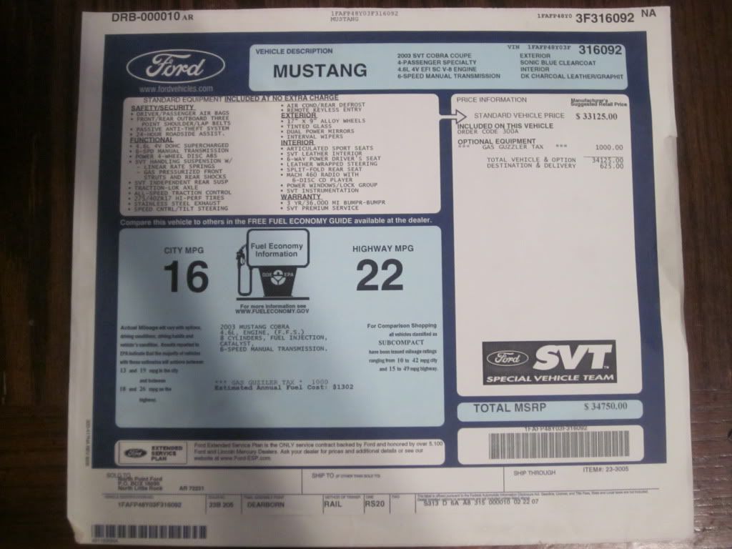 Can I get an original window sticker